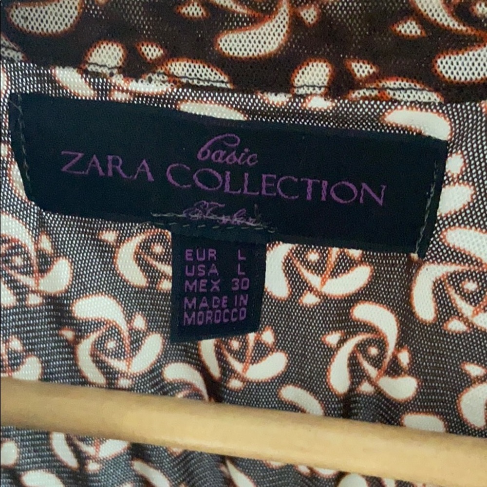 Zara patterned buttoned blouse - Picture 2 of 3